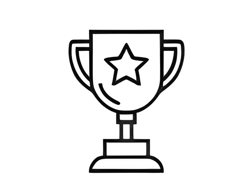 a-black-and-white-image-of-a-trophy