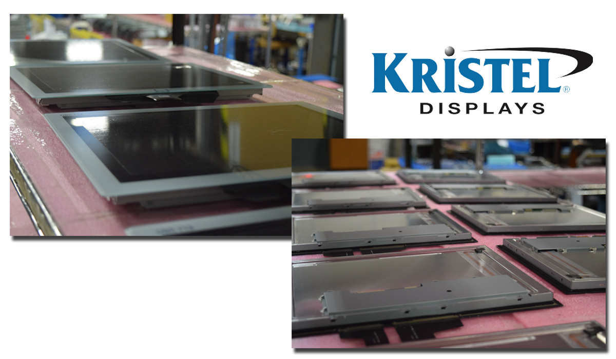 Rectangular LCD screens for rail and transit displays that provide information to passengers.